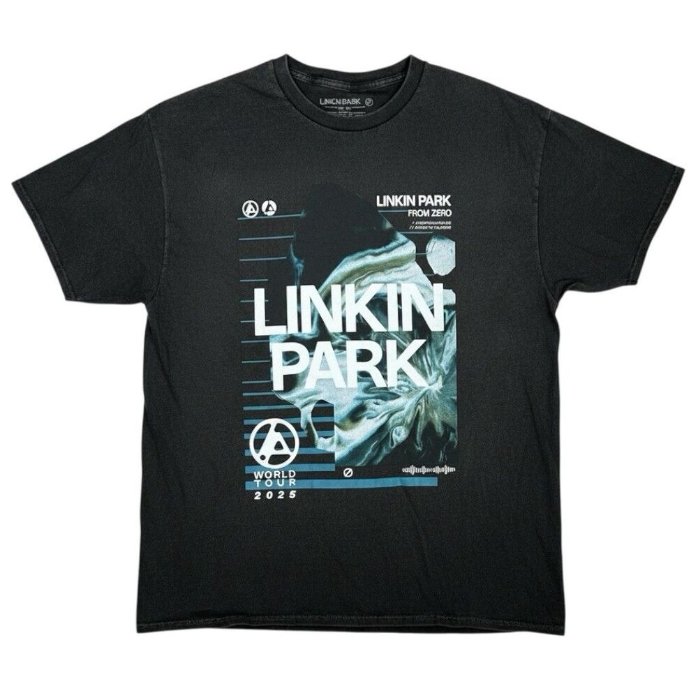Linkin Park T-Shirt Unisex 3XL Gray From Zero 2025 World Tour Official Faded NEW